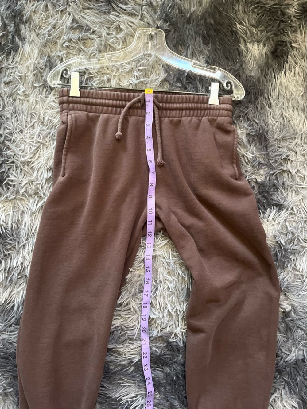 TNA Women's Cozy Fleece Chocolate Brown Drawstring Joggers Pants Size S - Picture 7 of 11